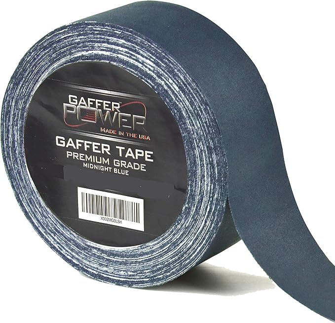 Gaffer Power Proudly Made in The USA, Real Professional Grade Gaffer Tape, Heavy Duty Gaffers Tape, Non-Reflective, Multipurpose. 2 Inches x 30 Yards, Midnight Blue