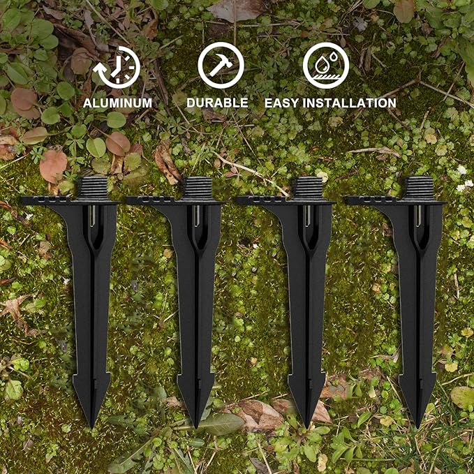 GOODSMANN Landscape Light Stakes 2PCS Path Lights Replacement Stakes 3/4-14NPSM Metal Spikes for Outdoor Lighting Low Voltage Landscape Lights Compatible with GOODSMANN Landscape Lighting