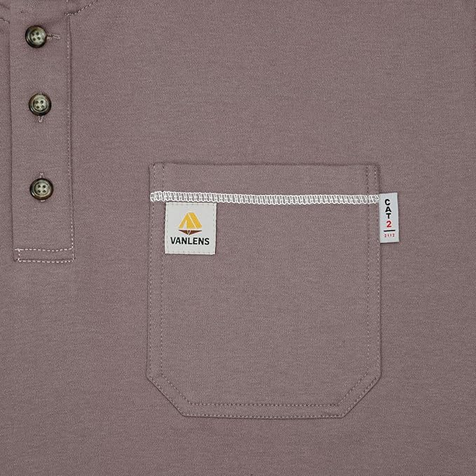 FR Shirts for Men CAT2/HRC2 Flame Resistant Shirts 6.5oz Light Weight Long Sleeve Fire Retardant Shirts