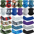 12 Sets UV Protection Face Covering Neck Gaiter Scarf and Ice Silk Cooling Arm Sleeves for Summer