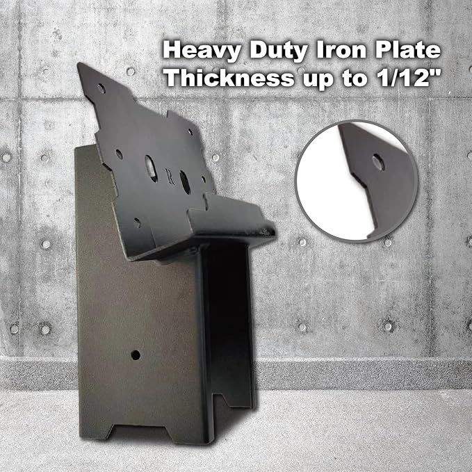 4x4 Outdoor Multi-Use Angle Brackets,Platform Bracket for Hunting Blinds, Shooting Shacks, Outdoor Platforms,Deer Stands,Set of 4 Black