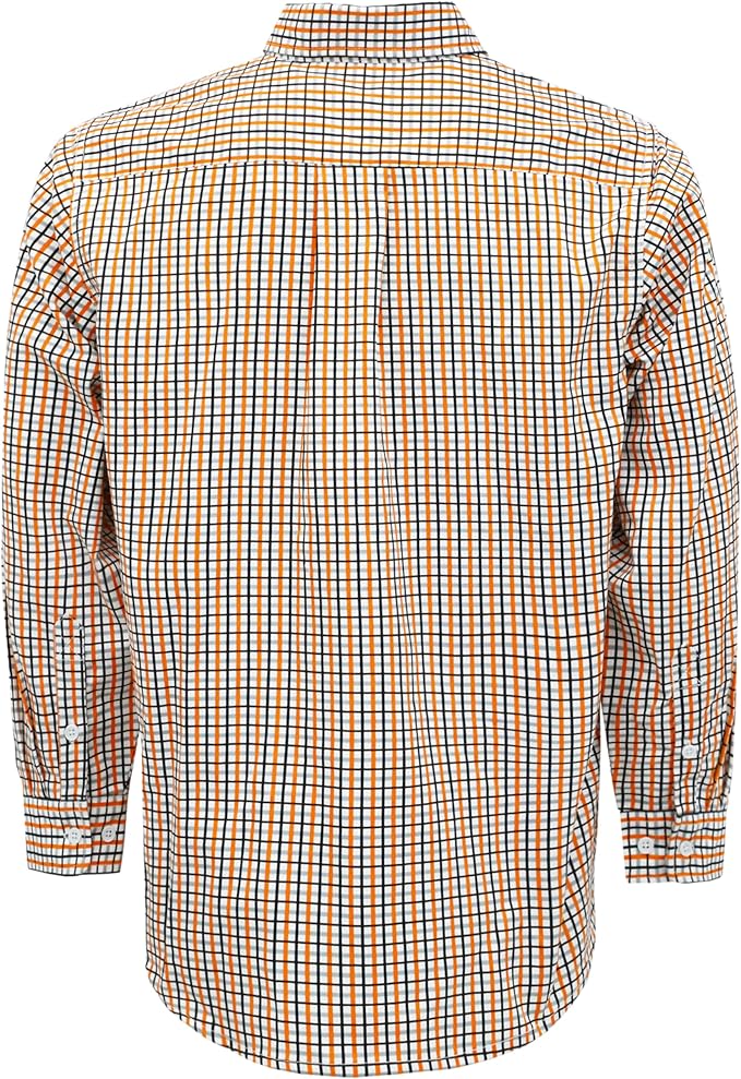 BOCOMAL FR Shirts for Men Printed Plaid Flame Resistant Clothing 6.5oz Cotton Button Up Welding Shirts NFPA2112 CAT2