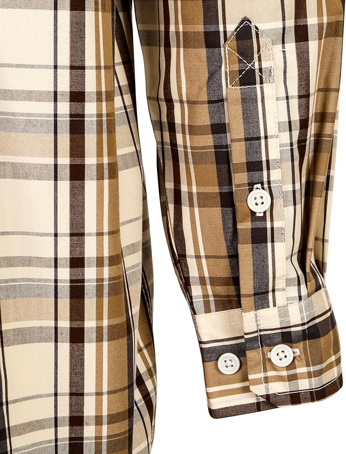 BOCOMAL FR Shirts Plaid 4.5oz Lightweight for Summer Flame Resistant Men's Fire Retardant Shirt-CAT1