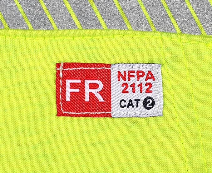 TICOMELA FR Shirts Pullover High Visibility 6oz Lightweight Hi vis Flame Resistant Reflective Hooded Work Shirt