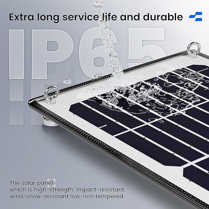 POWOXI Solar Panel Kit 12V 20W Magnetic + MPPT Charge Controller Waterproof Solar Battery Charger Maintainer Solar Trickle Charger Alligator Clip for Car Boat RV Motorcycle Marine, etc.