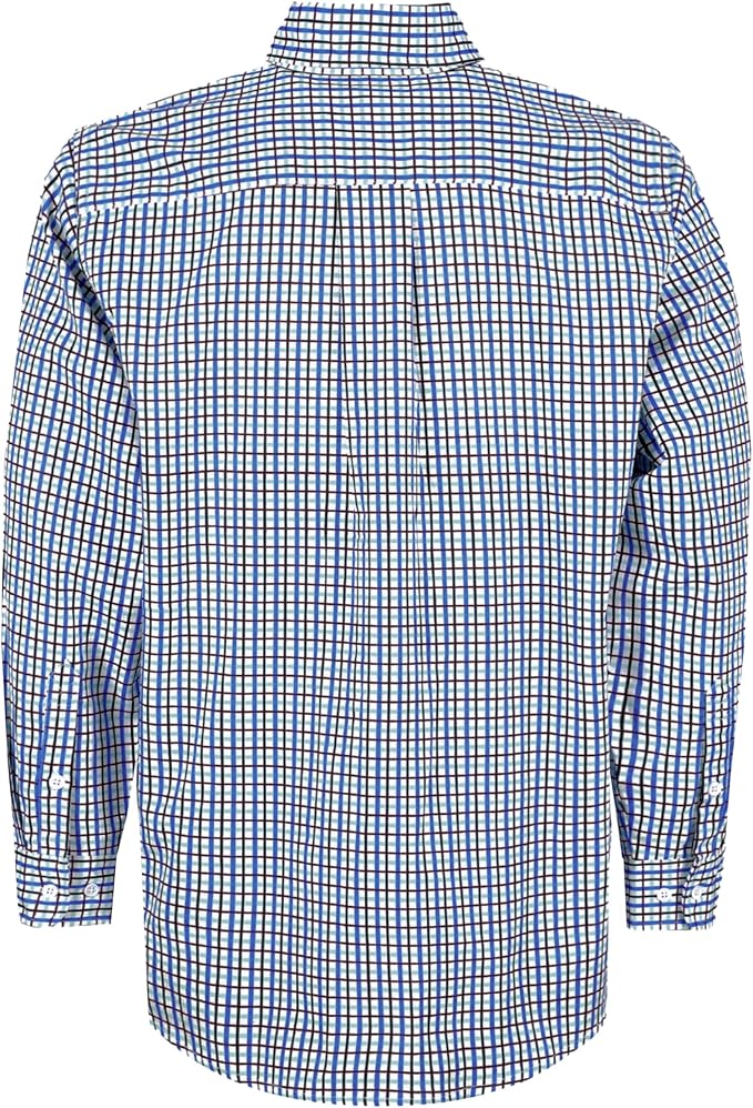 BOCOMAL FR Shirts for Men Printed Plaid Flame Resistant Clothing 6.5oz Cotton Button Up Welding Shirts NFPA2112 CAT2