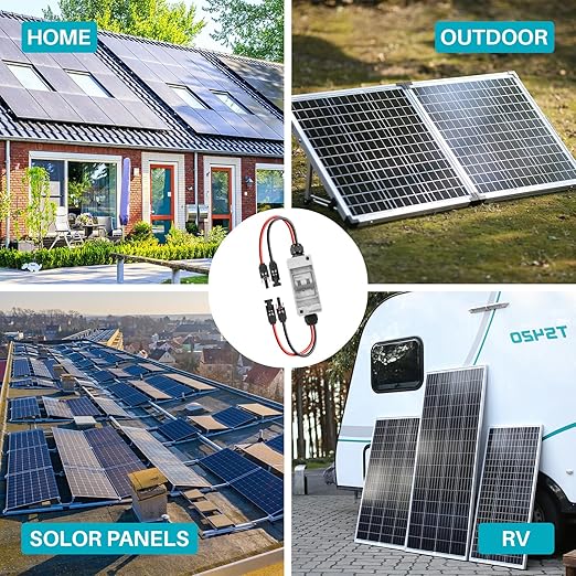 Solar Panel Disconnect Switch，1000V 50Amp Solar Breaker， IP65 Outdoor Solar Breaker Box and Solar Disconnect Switch with PV Cable (DC1000V 50Amp)