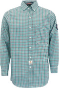 BOCOMAL FR Shirts Flame Resistant NFPA2112/CAT2 6.5oz Light Weight Printed Fire Retardant Plaid Shirt