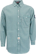 BOCOMAL FR Shirts Flame Resistant NFPA2112/CAT2 6.5oz Light Weight Printed Fire Retardant Plaid Shirt