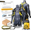 KwikSafety - Charlotte, NC - SUPERCELL Safety Harness [2 PACK] Premium Shoulder Padding ANSI OSHA Full Body Fall Protection Work Equipment | Construction Tower Climbing Roofing