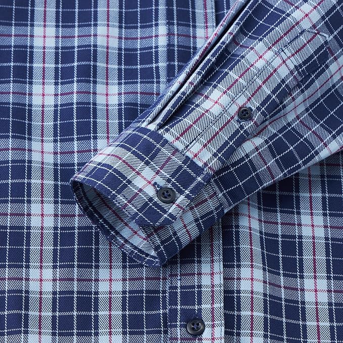 WORKWEYA FR Welding Shirts 7.5oz Cotton Button Down Flame Resistant Shirt for Men