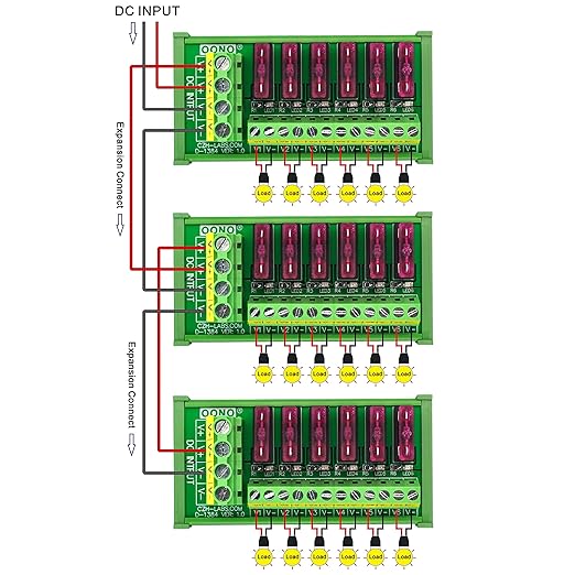DC Power Fuse Distribution Strip Module (6 Position, Screw Mount)