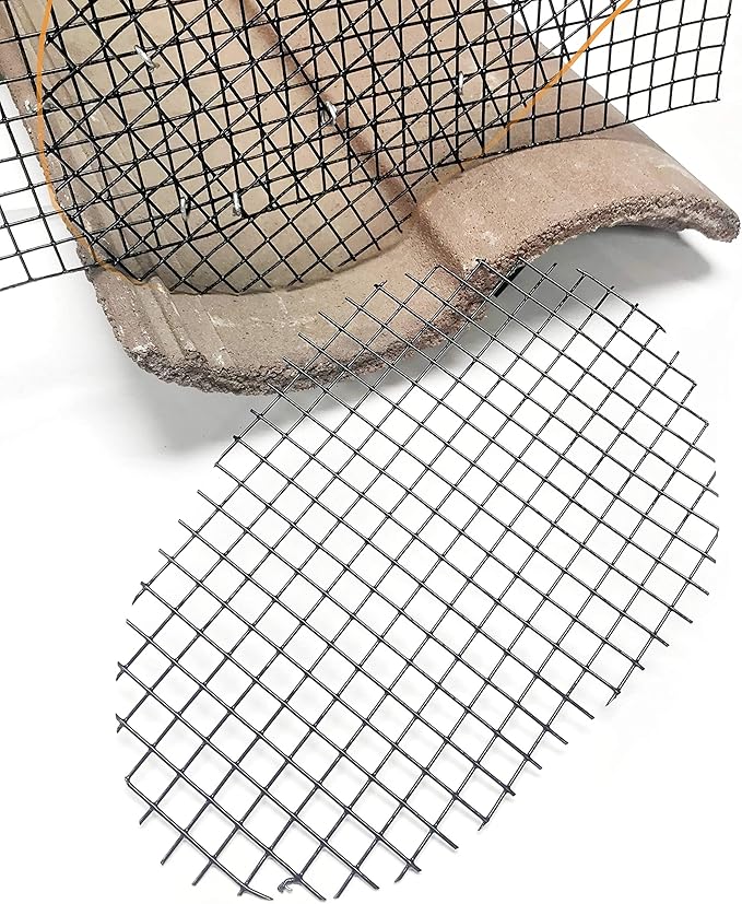 Bird Barrier Wire Mesh Screen for Solar Panel Protection 50’ X 8” X 1/2” Black PVC Coated, Protect Your Solar Panels - Fastener Clips Sold Separately