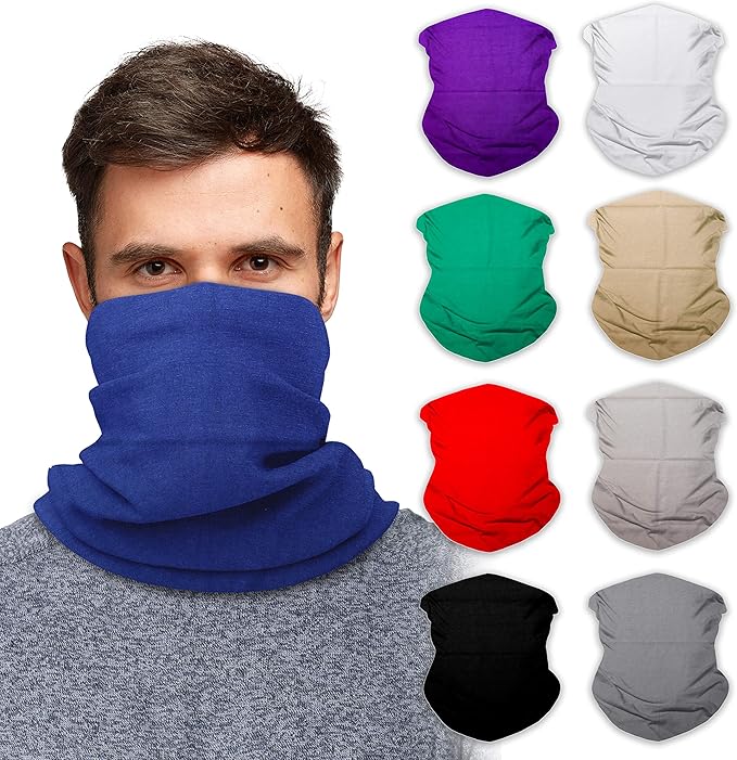 Sojourner Neck Gaiter, Bandana, Buff (9 Pack) - Face Cover for Men, Women, and Teens - Neck Warmer UV Sun Protection Gator