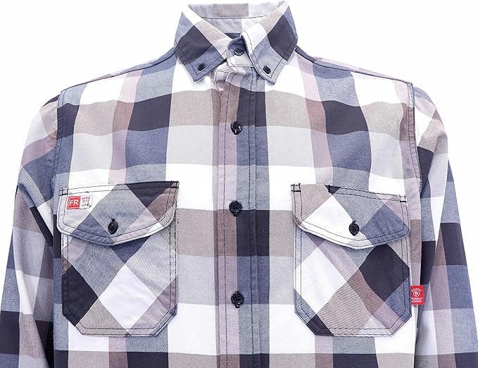 TICOMELA FR Shirts for Men Flame Resistant/Fire Retardant Shirt NFPA2112 7.5oz Men's Welding Shirt