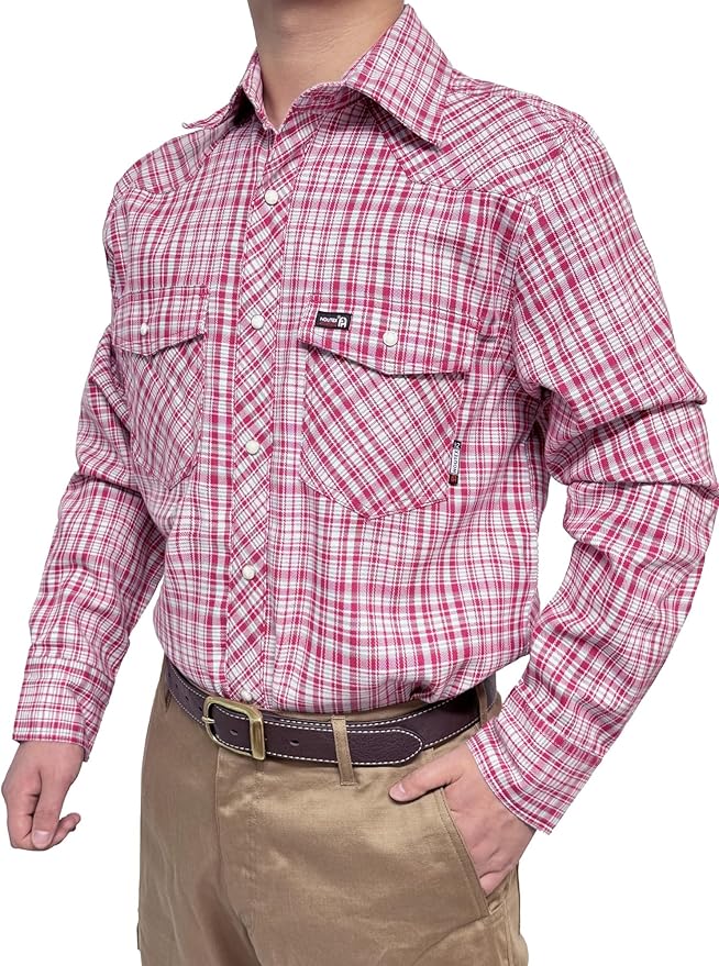 FR Ripstop & Waterproof Welding Shirts for Men 6.5oz Long Sleeve Button Down Fire Retardant 100% Cotton shirts CAT2
