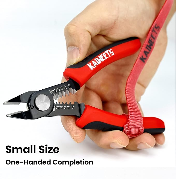 KAIWEETS Wire Cutters 6-Inch Flush Pliers with Supplementary Stripping, Cutting Pliers, Handy and Slim Diagonal Cutters, Sharp Snip