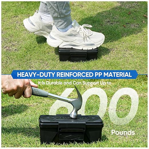 TICONN Outdoor Electrical Box, IP54 Splash-Proof Outdoor Extension Cord Cover, Protects Power Strip, Plug, Socket, Timer, Holiday Lights (Black, Small) (Pack of 2)
