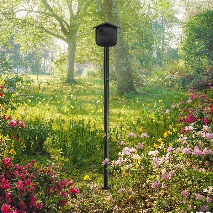 Security Camera Ground Stake + Silicone Cover Case Skin for All-New Blink Outdoor 4 (4th Gen), Heavy Duty Stand Mount with Adjustable Angle and Height (1Pack Black)