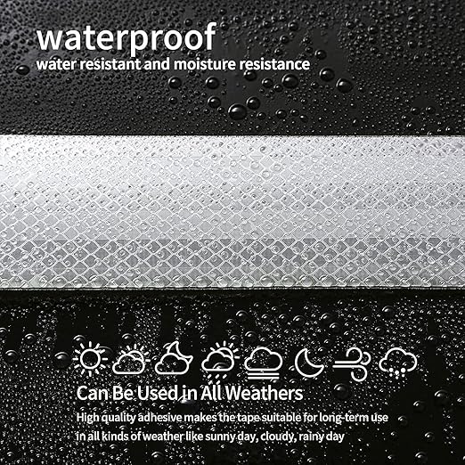 White Reflective Tape, 2 Inch x 65 Feet, High Viscosity Safety Reflective Tape Outdoor Waterproof for Trailers, Bikes, Cars