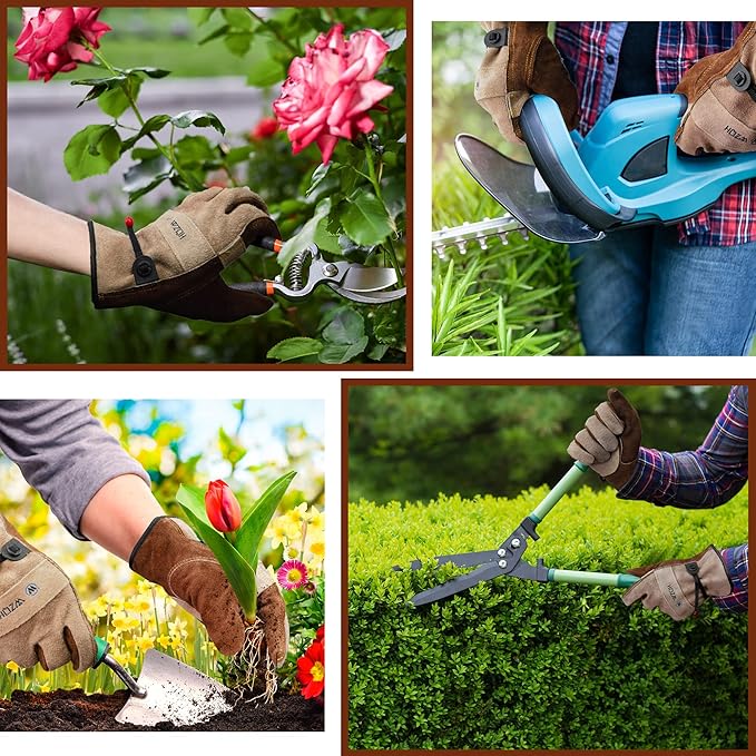 Leather Work Gloves for Men or Women. X-Small Glove for Gardening, Tig/Mig Welding, Construction, Chainsaw, Farm, Ranch, etc. Cowhide, Cotton Lined, Utility, Firm Grip, Durable. Coffee-grey XS
