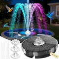 4000mAh Solar Fountain,2026 Solar Bird Bath Fountain Pump,3 Spray Solar Powered Water Fountain with Lights,Floating Birdbath Fountain Kit,DIY Water Bird Bath Fountain for Outdoor,Garden,Pond-White
