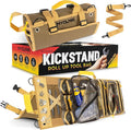 Roll Up Tool Bag Organizer With Kickstand - Compact Heavy Duty Motorcycle Tool Roll Bag Organizer - Portable Rollup Toolbag With Magnetic Panels & Transparent Pockets - Mechanic & Electrician