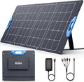 Ruko RK200 200W Portable Solar Panel, Foldable Monocrystalline Panel Charger with 23.5% Efficiency, Charging Expansion Box, IP67 Waterproof, Adjustable Kickstand for RVs, Camping, Blackout