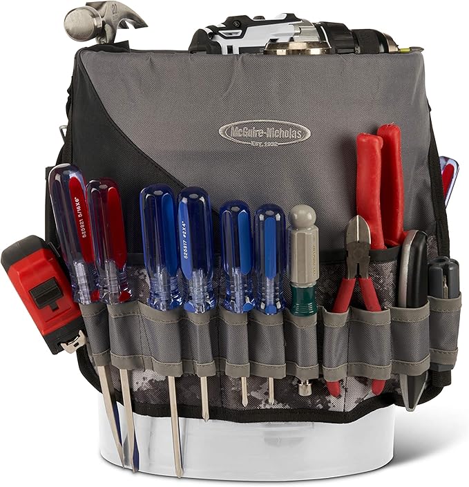 McGuire-Nicholas Bucket Organizer | Tool Organizer with 36 Pockets Designed for 5 Gallon Bucket
