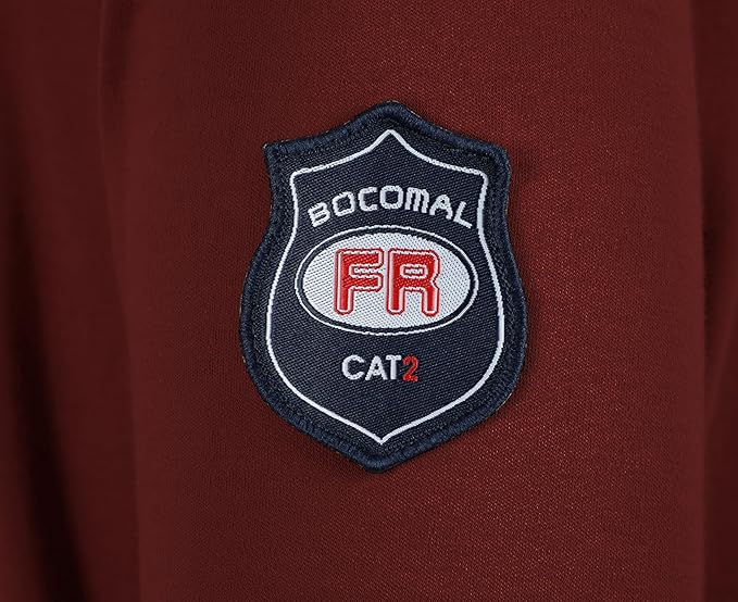 BOCOMAL FR Shirts Flame Resistant Shirt 5.5oz 100% Cotton Light Weight CAT2 Fire Retardant Henley Shirts