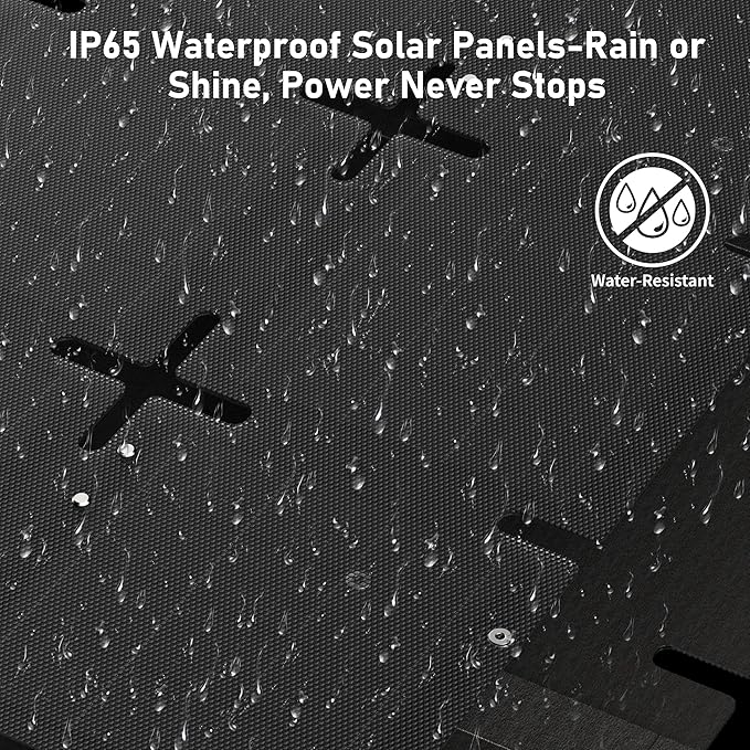 Portable Solar Panel 60W, Monocrystalline 24.8% High Efficiency Foldable Solar Panel, USB C Port, IP65 Waterproof with Kickstand, Solar Panel for Camping RV Backpacking Outdoor Use