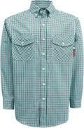 KONRECO FR Shirts for Men 100% Cotton 6.5oz Fire Resistant Lightweight Men's Plaid Work Shirts