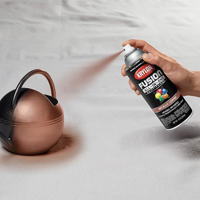 Krylon Fusion All-In-One Adhesive Spray Paint for Indoor/Outdoor Use, 12 oz, Copper