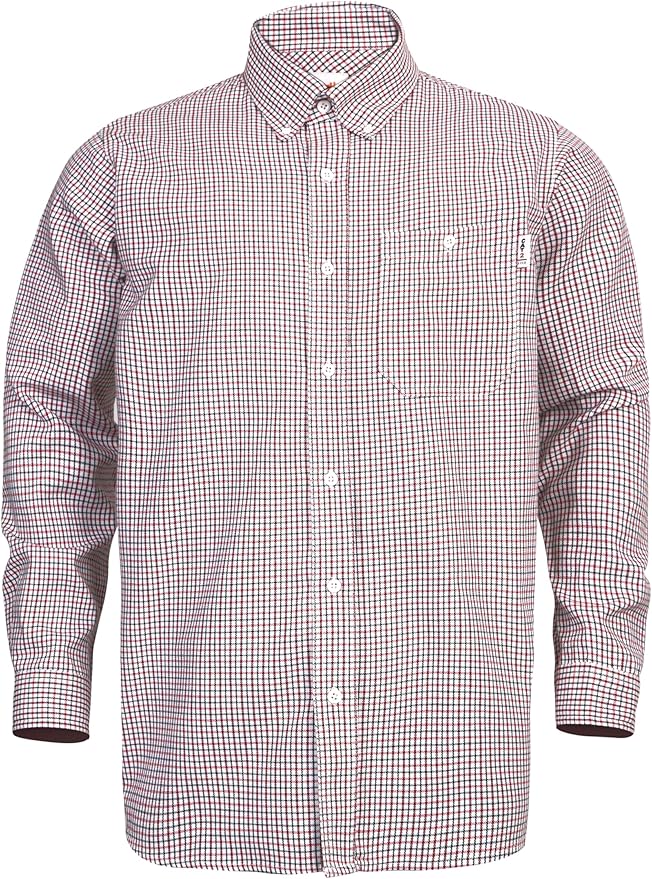 100% Cotton Mens Fr Shirts 7.5oz Flame Resistant Shirts NFPA2112 Men's Fire Retardant Welding Shirts
