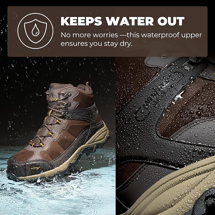NORTIV 8 Waterproof Steel Toe Boots for Men Slip Resistant Safety Industrial Boots Paladin-Steel
