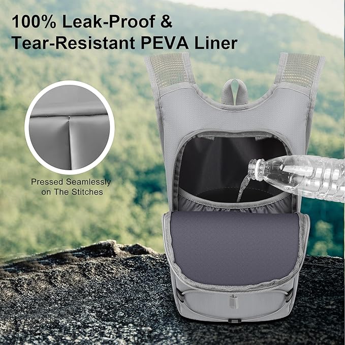 Hydration Backpack - Lightweight Water Backpack with 2L Water Bladder Bag, Running Hydration Vest Backpack for Men Women, Hydration Pack for Hiking, Cycling, Climbing MIYCOO
