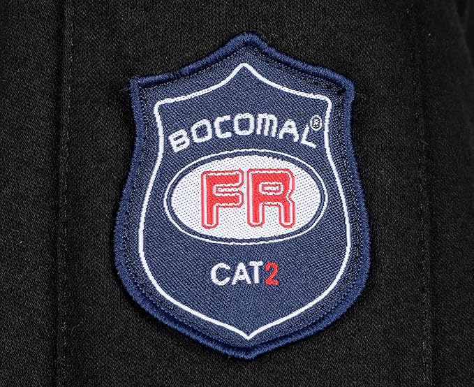 BOCOMAL FR Shirts 5.5oz Light Weight Henley and Short Sleeve Flame Resistant/Fire Retardant Clothing Shirt
