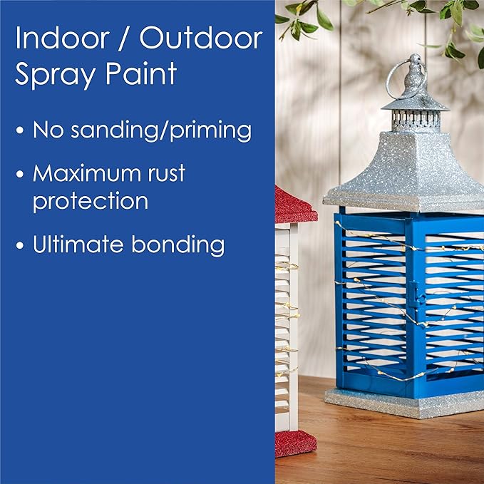 Krylon K02716007 Fusion All-In-One Spray Paint for Indoor/Outdoor Use, Gloss Patriotic Blue, 12 Ounce (Pack of 2)