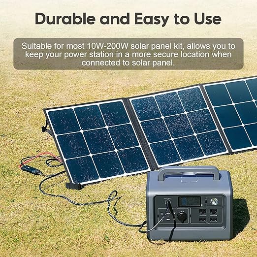 DC 8mm Extension Cable 14AWG 10Ft, DC8mm Female to Male Adapter Connector Cable 7909 Power Plug Compatible with GZ Yeti Jackery Solar Generator Portable Power Station and Solar Panel