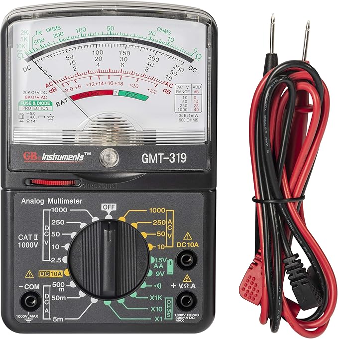 Gardner Bender GMT-319 Multimeter Tester, RJ-45 & RJ-11, 7 Function / 19 Range 1000V Black