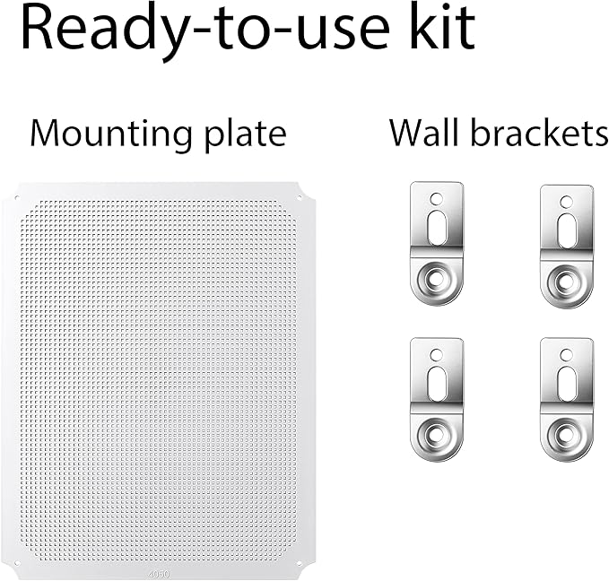 Junction Box, IP67 Waterproof Plastic Enclosure for Electrical Project, Hinged Transparent Cover, Includes Inner Door, Mounting Plate and Wall Bracket 510×410×200mm (20"×16.1"×7.9" TC-D)