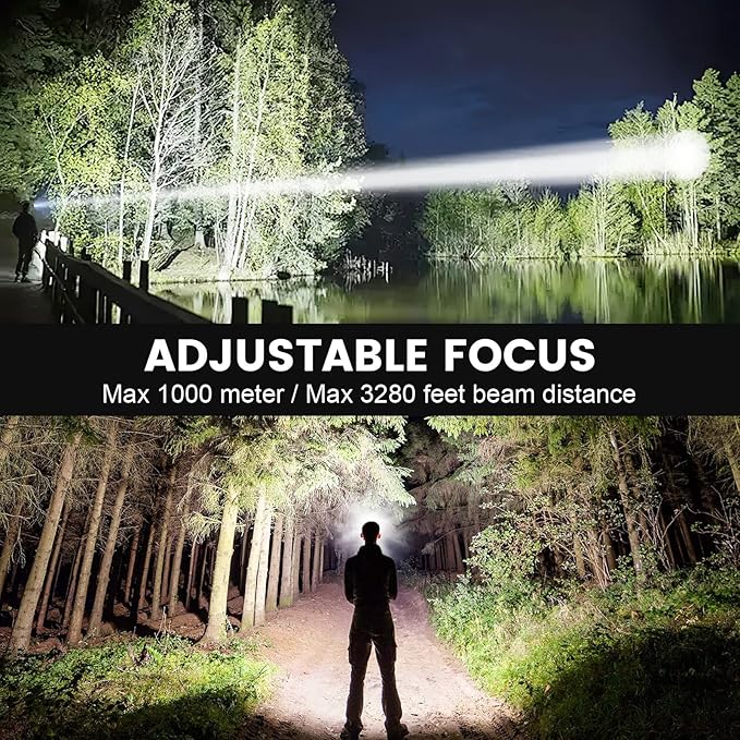 Headlamp Rechargeable 99,000LM Super Bright, 2pack LED Head Lamp with 3 Modes, 90°Adjustable Head Lights for Forehead, IPX6 Waterproof HeadLamps for Camping Hiking (2)