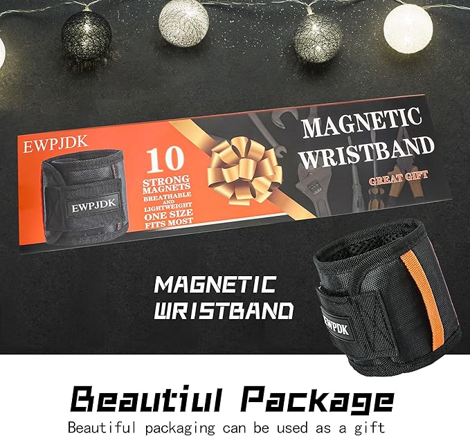 Magnetic Wristband for Holding Screws, Drilling Bits, Nails, Stocking Stuffers Gifts for Men Father's Day Gift Christmas Gifts for Dad Birthday Gifts for Men Dad Gadget Gifts for Husband