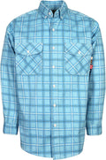 KONRECO FR Shirts for Men Fire Resistant Button Down Work Shirt 100% Cotton 6.5oz Lightweight Welding Shirts
