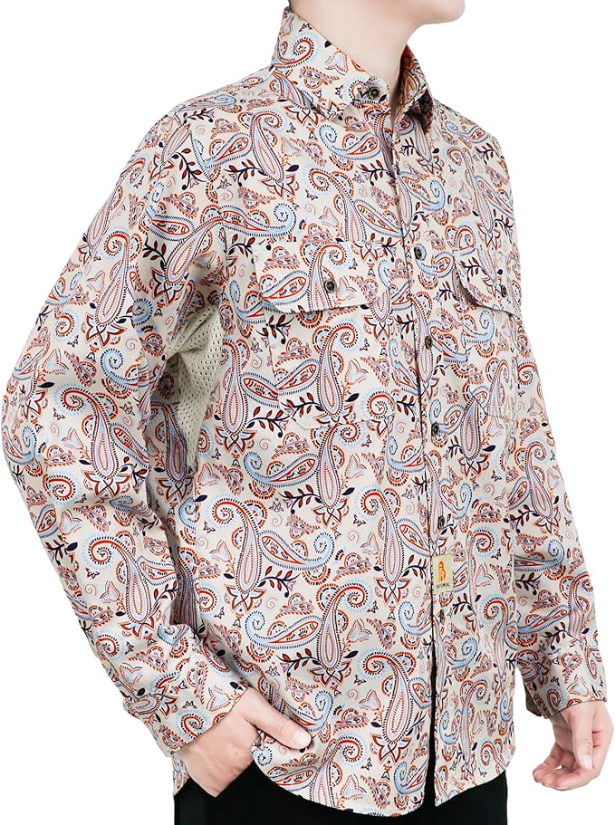 BOCOMAL FR Shirt for Summer Lightweight Vented Mesh Back and Underarm Breathable Flame Resistant Welding Button Down Shirts