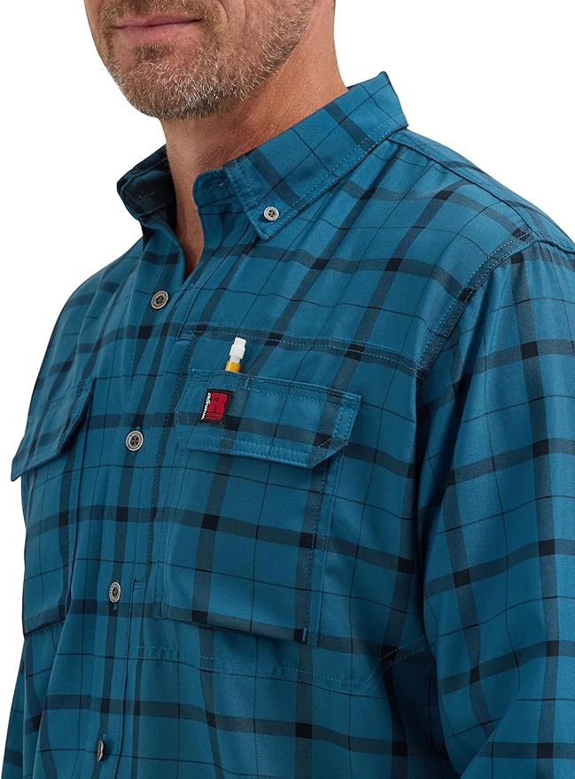 Wrangler Riggs Workwear Men's FR Flame Resistant Two Pocket Work Shirt