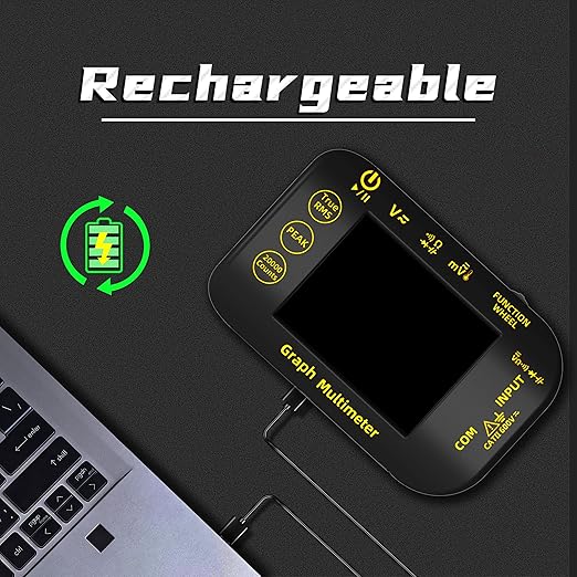 BSIDE 20000 Counts Digital Multimeter Date Recorder, 1uV/1000V Photovoltaic/Miners Voltmeter Tester, TRMS with Rechargeable, Measures Capacitance Diode MAX/MIN/PEAK Voltage Temperature Ohm Continuity