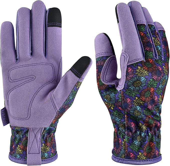 Gardening Gloves for Women and Men,Garden Gloves with Touch Screen, Thorn Proof Puncture Resistant Working Gloves, Gardening Gifts for Women, Size Large