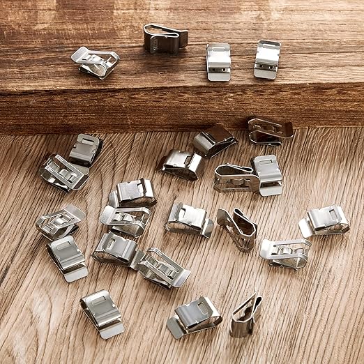 50 Pcs Stainless Steel Cable Clips S Clip Metal Trailer Wire Clips Electrical Cord Management Solar Panel for PV Wiring Boat Cable Boat Trailer, 0.2 Inch to 0.3 Inch in Rope Capacity Silver