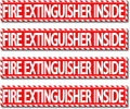 Fire Extinguisher Inside Sticker (4 Pack) 1.5" x 9" Decal Sign Self Adhesive for Trucks or Equipment